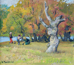 Эскиз к картине «Старое дерево», 1983