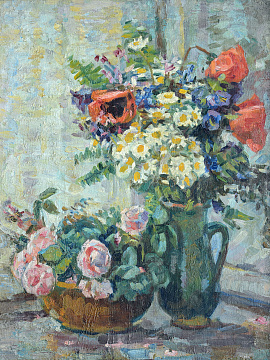 «Натюрморт з ромашками», 1950-і