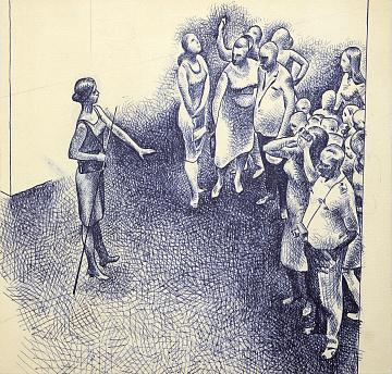 Ескіз до картини «Екскурсія», 1972